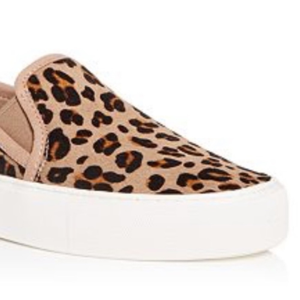 UGG Jass Exotic Leopard Print Calf Hair Slip On Flats Sneakers SZ 10 Shoes - Picture 3 of 6